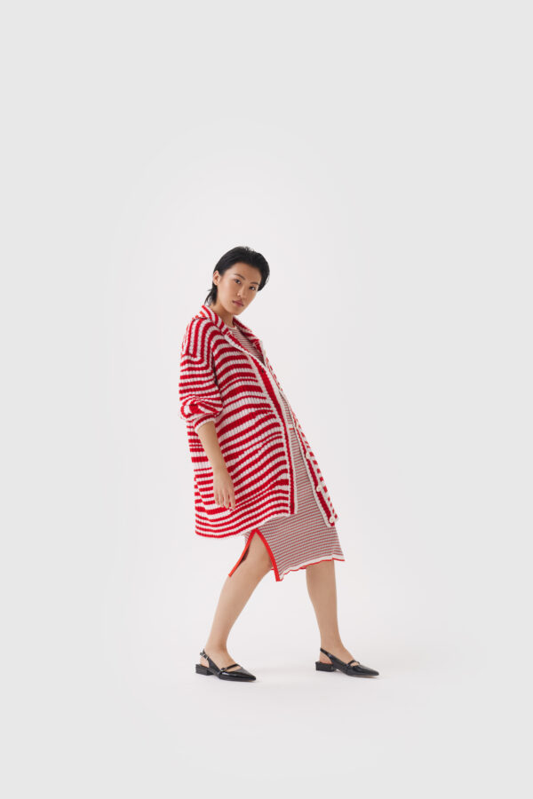 Oversized Pullover in Rot-Weiß – Weicher Strick für stilvolle Looks – Bild 5
