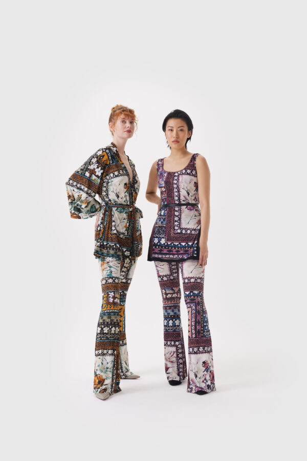 Kimono in gelben Farbnuancen im Print – Bild 3