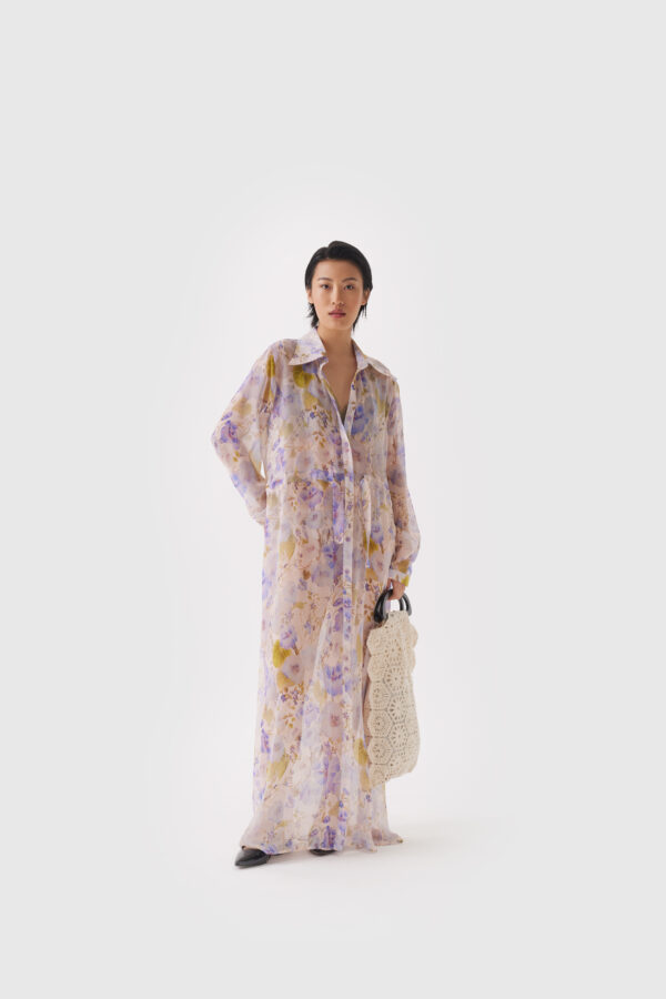 Kleid aus Seide im floralen Druck – Bild 6