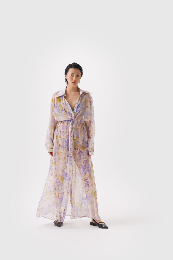 Kleid aus Seide im floralen Druck – Bild 4