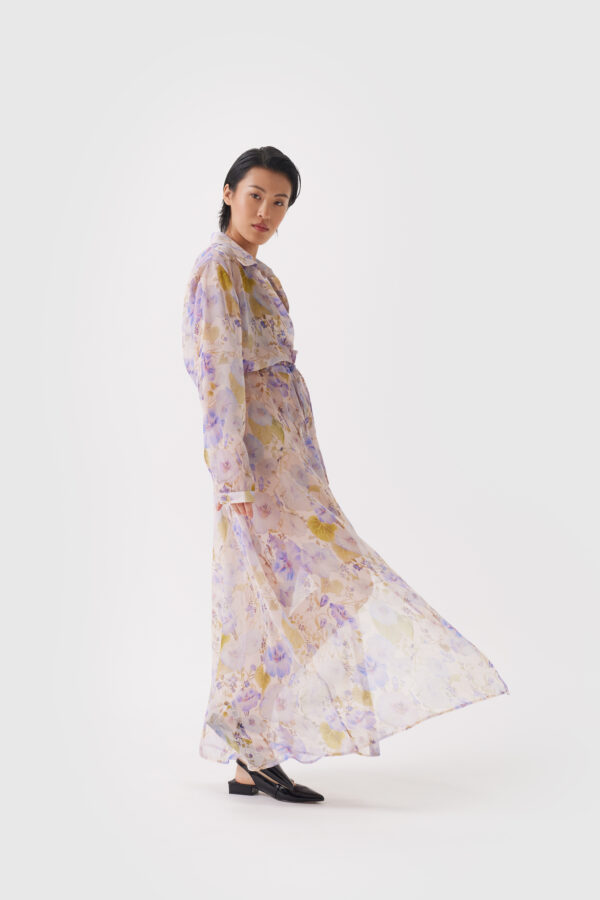 Kleid aus Seide im floralen Druck – Bild 3