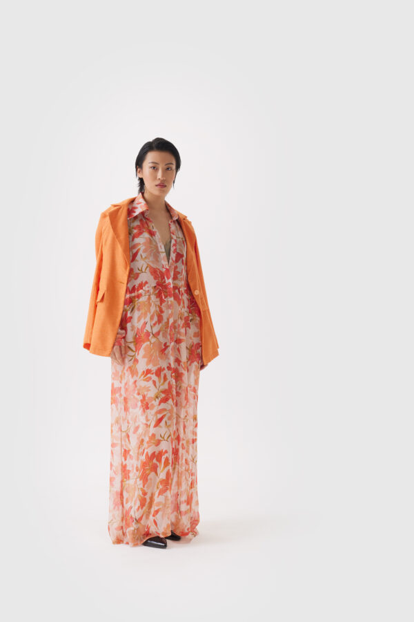 Kleid aus Seide im floralen Druck – Bild 4