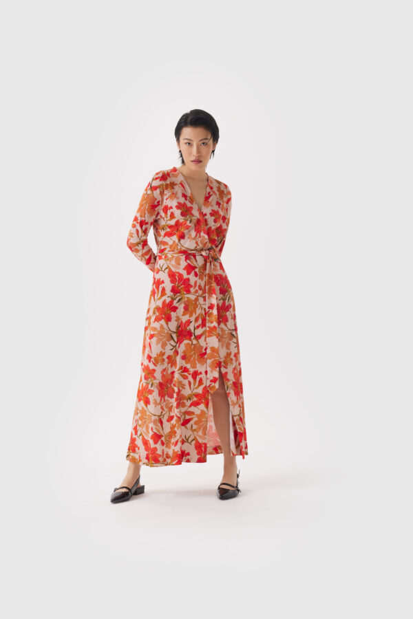 Kleid aus Seide im floralen Druck – Bild 3
