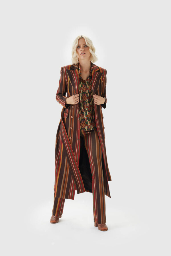 Retro-inspirierte Hose mit Streifen – Bild 2