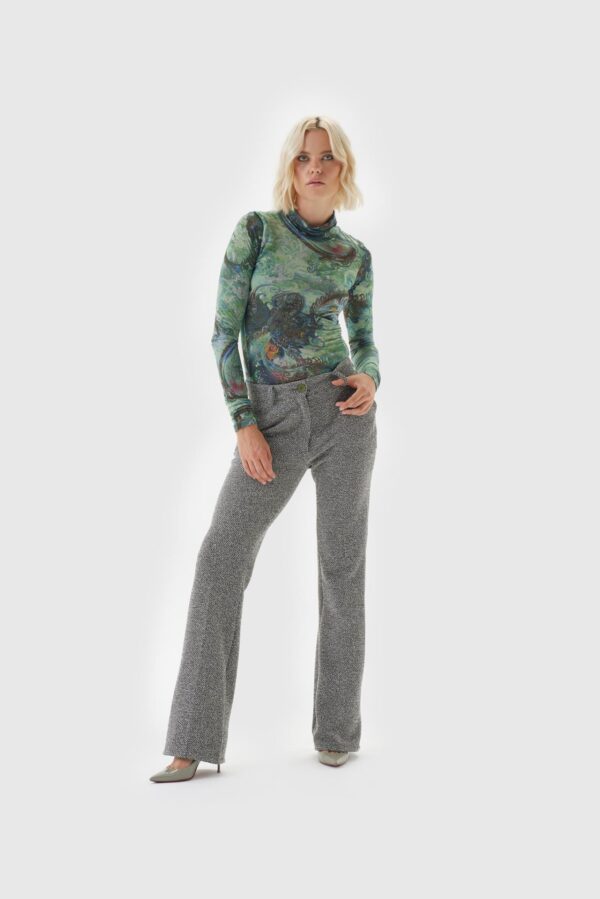 Shirt mit Paisley Druck grün Damen