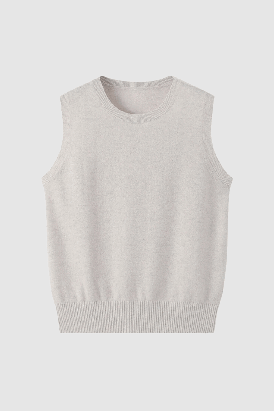 Kaschmir Pullunder in Creme