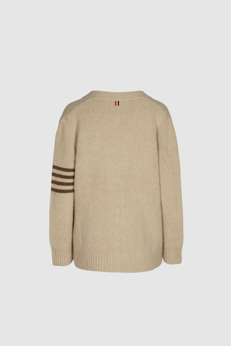 Rückseite Strickjacke Merinowolle Creme