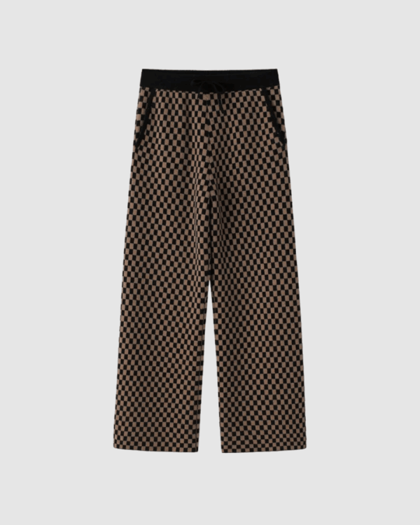 Hose aus Kaschmir in  Braun-Schwarz