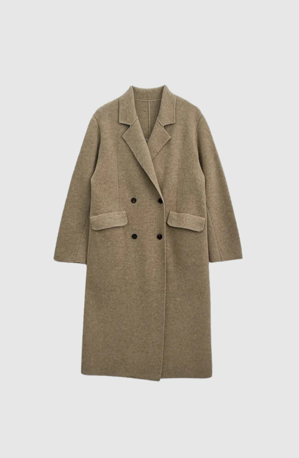 Strickmantel Damen Kaschmir Braun Vorderansicht