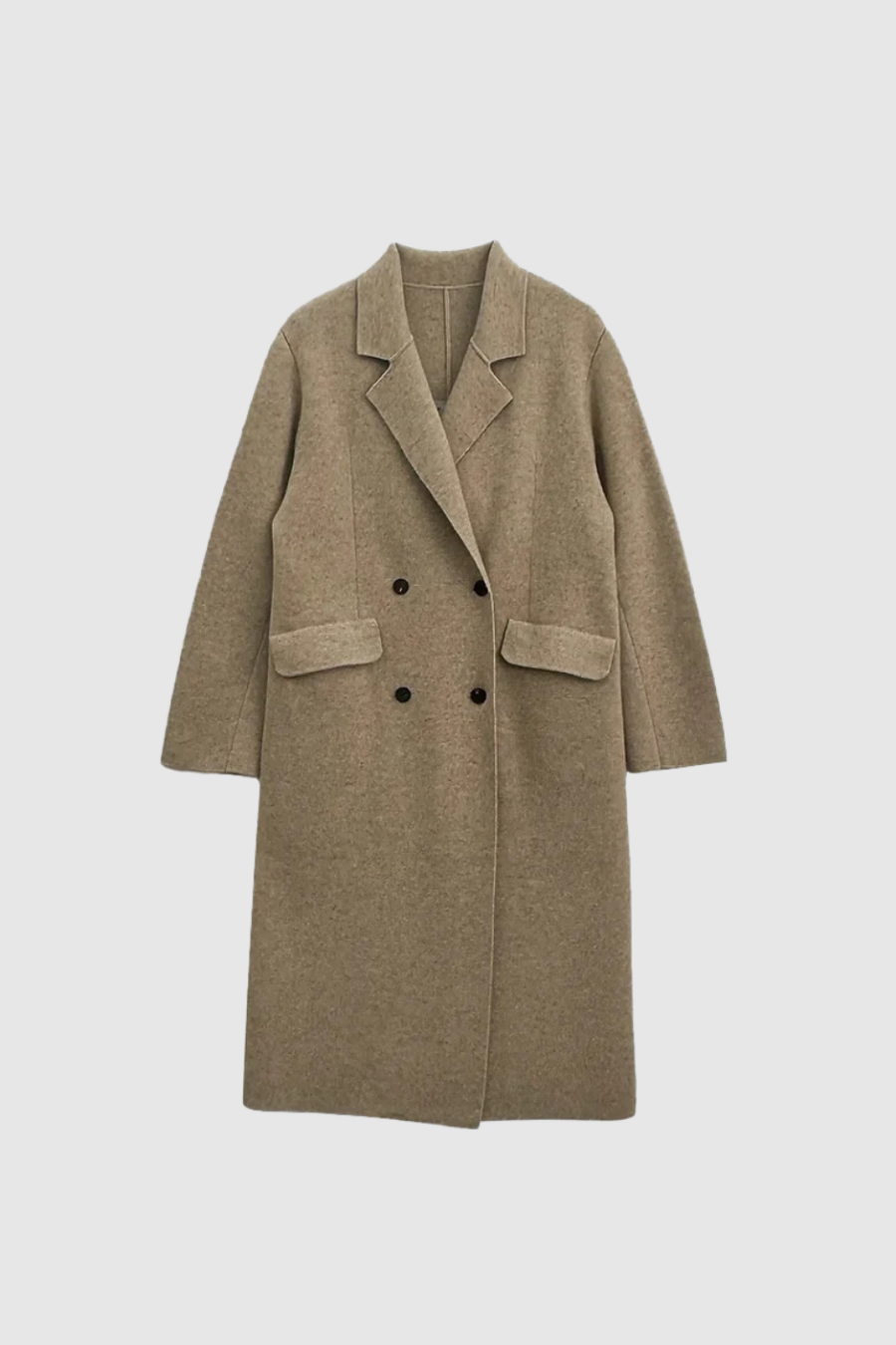 Strickmantel Damen Kaschmir Braun Vorderansicht