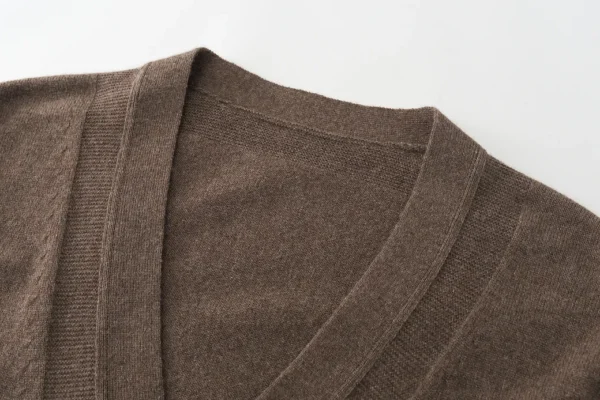 Kaschmir Strickjacke für Herren Braun – Bild 4