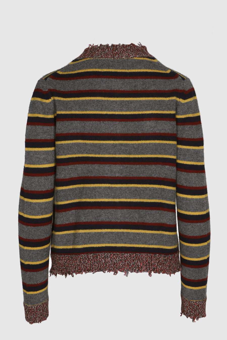 Kaschmir-Strickjacke Grau gestreift – Super Soft und Stilvoll