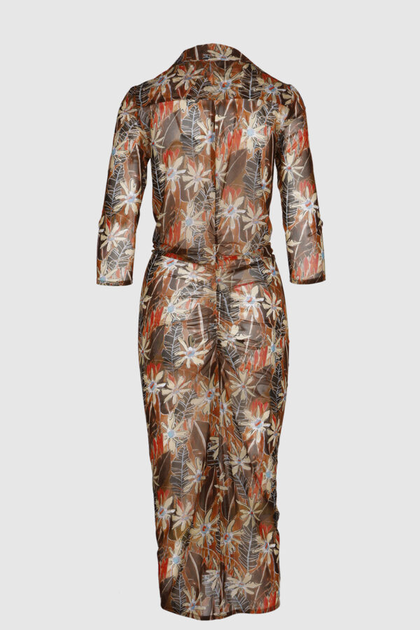 Figurbetontes Maxikleid mit durchgehender Knopfleiste – Bild 2