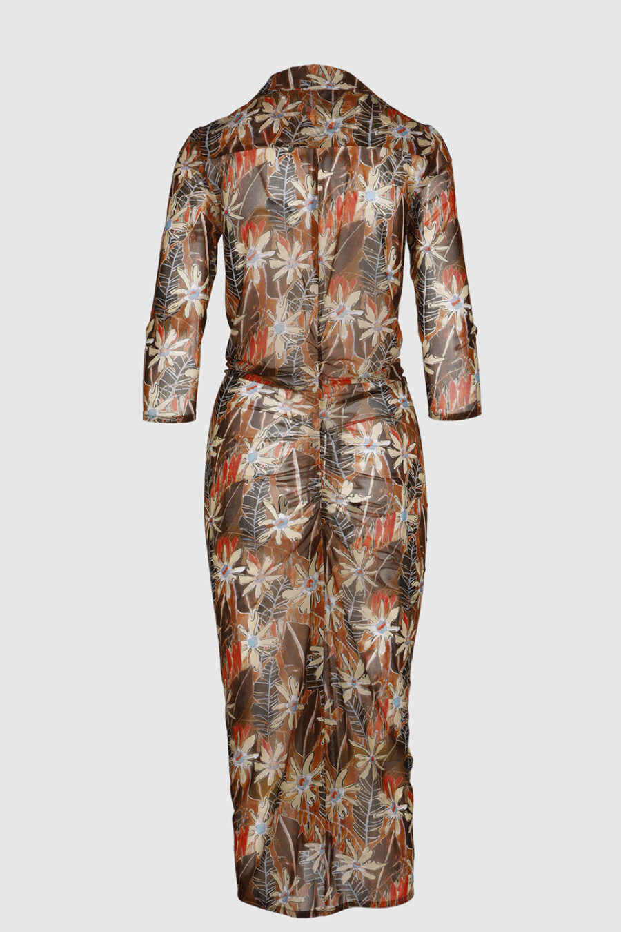 Kleid, transparentes Kleid, braunes Kleid,