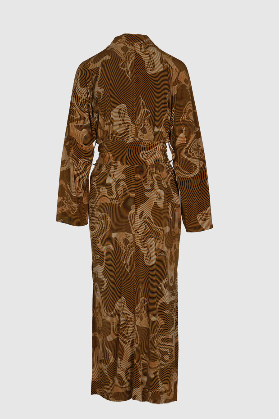 Mantel, Kimono braun, Gold Lurex