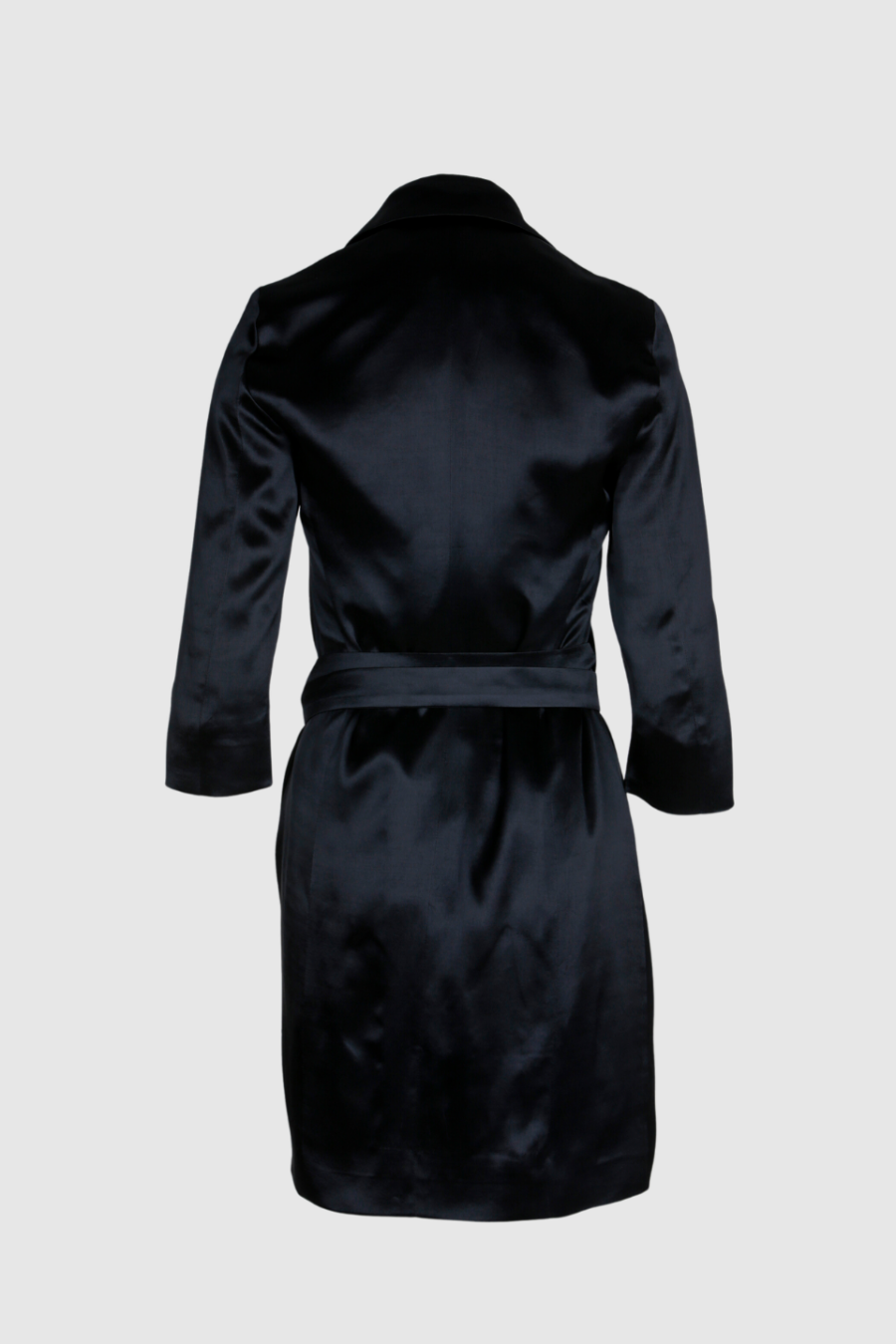 Satin,wickelkleid,schwarz