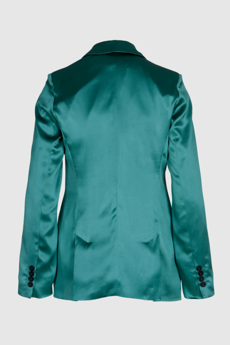 moosgrüner Blazer aus Satin