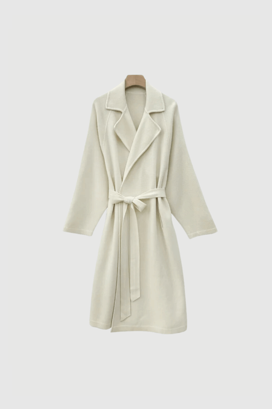 Exklusiver Strickmantel aus 100 % Kaschmir in Off White