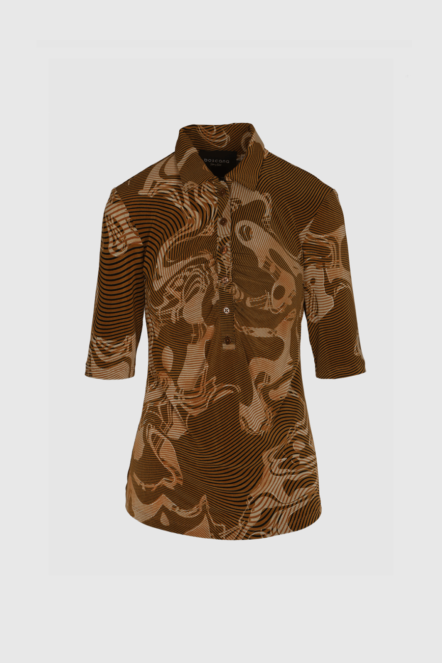 Polobluse in Braunnuancen