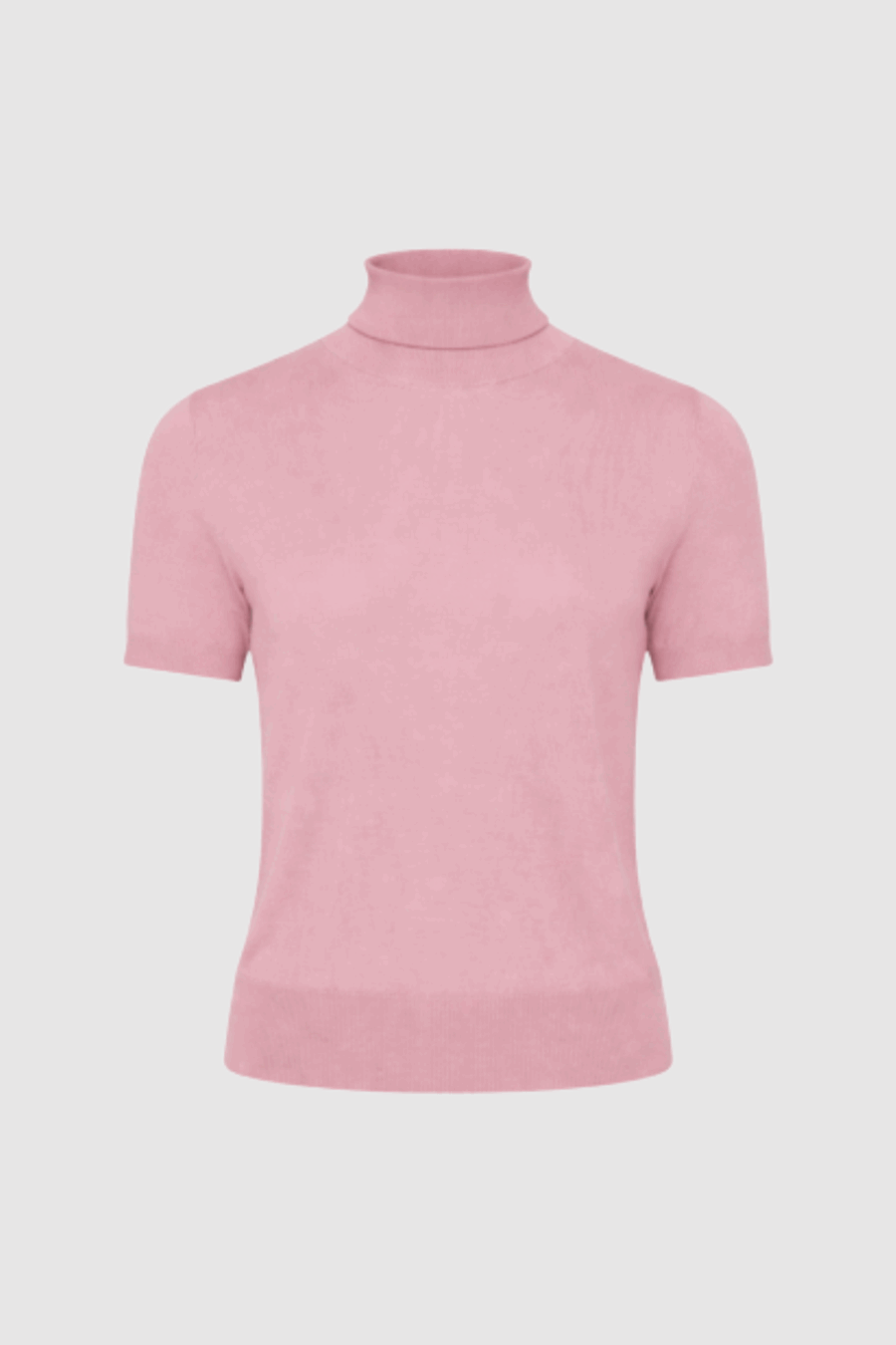 Shirt aus feiner Merinowolle in Rosé