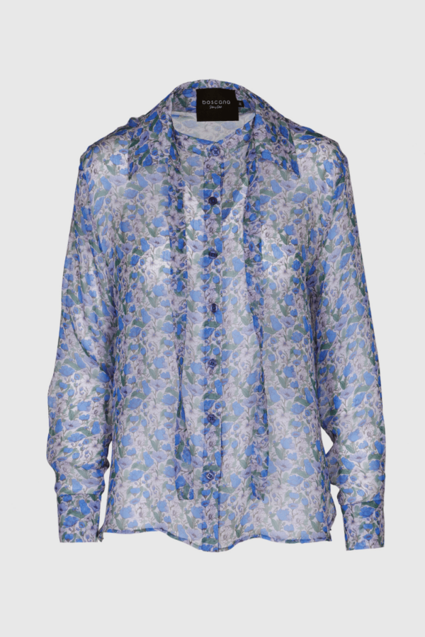 Bluse aus Seide  – Blau Nuancen mit Eleganz und Stil