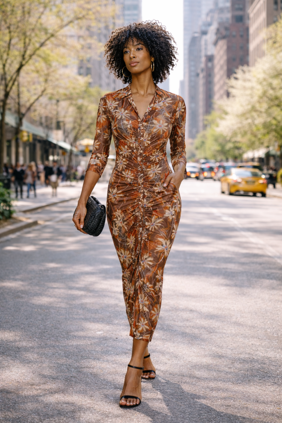 Kleid, transparentes Kleid, braunes Kleid,