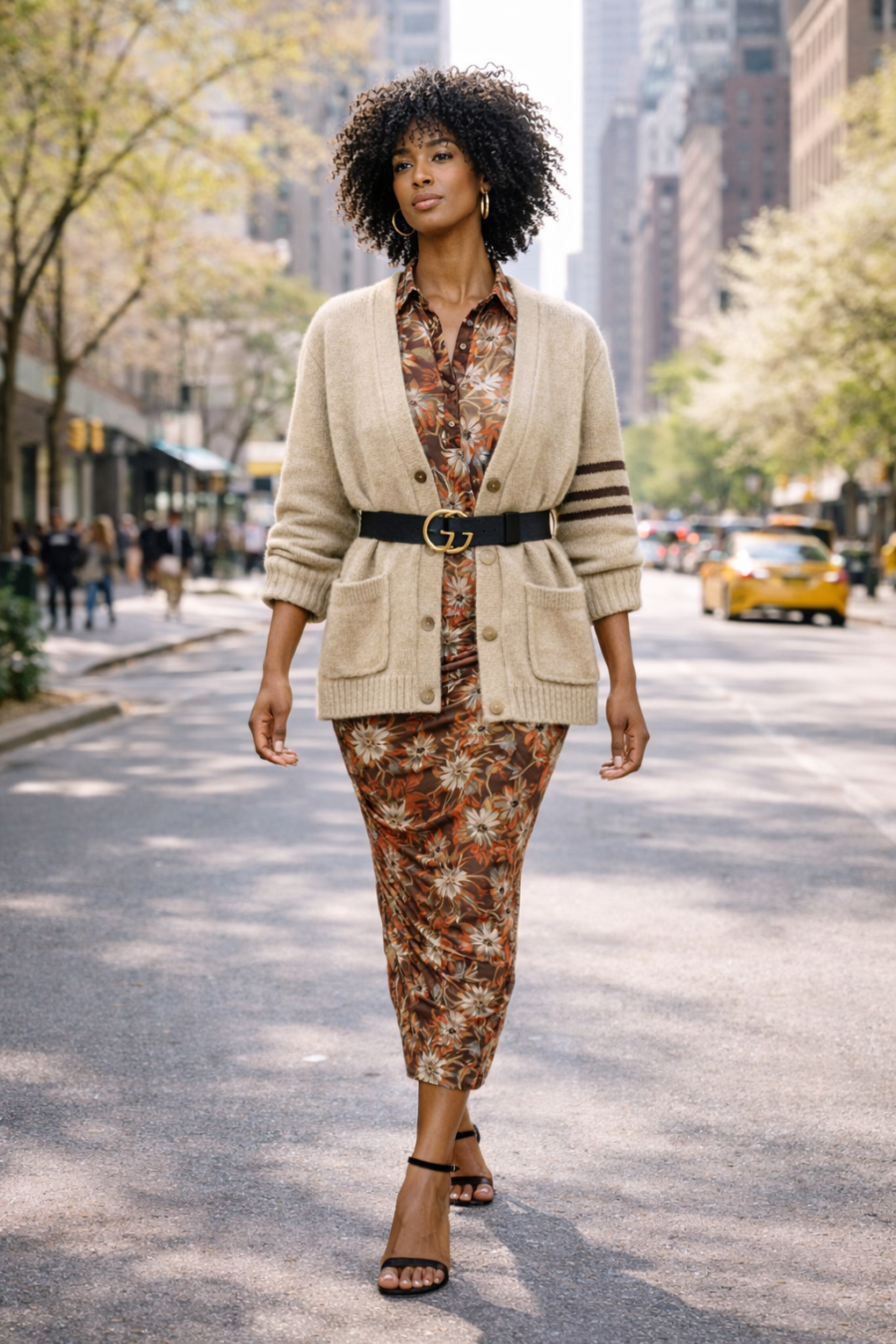 Vorderansicht Strickjacke Merinowolle Creme