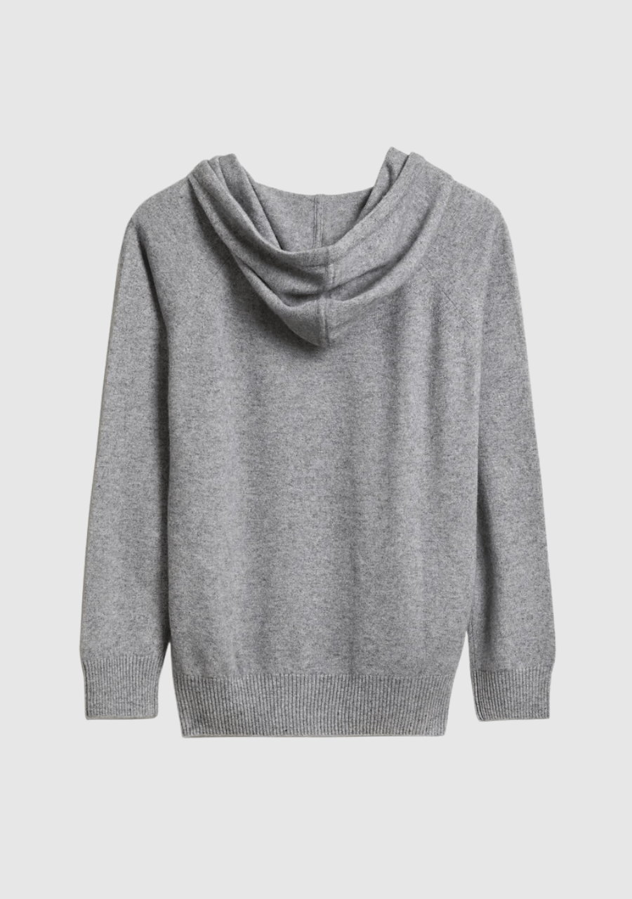 Kaschmir Hoodie grau Herren Pullover mit Kapuze (1)