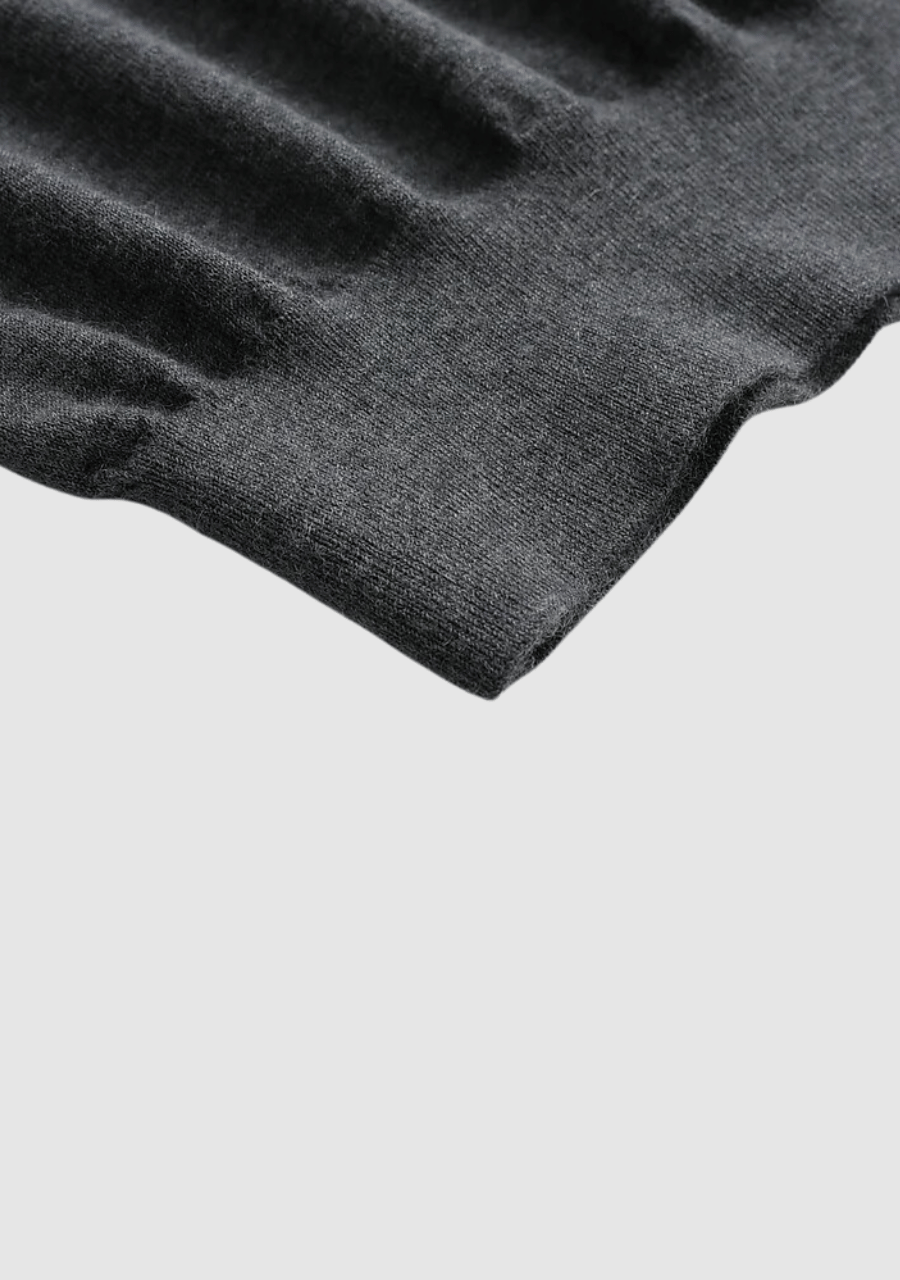 Kaschmir Pullover Herren Polo grau