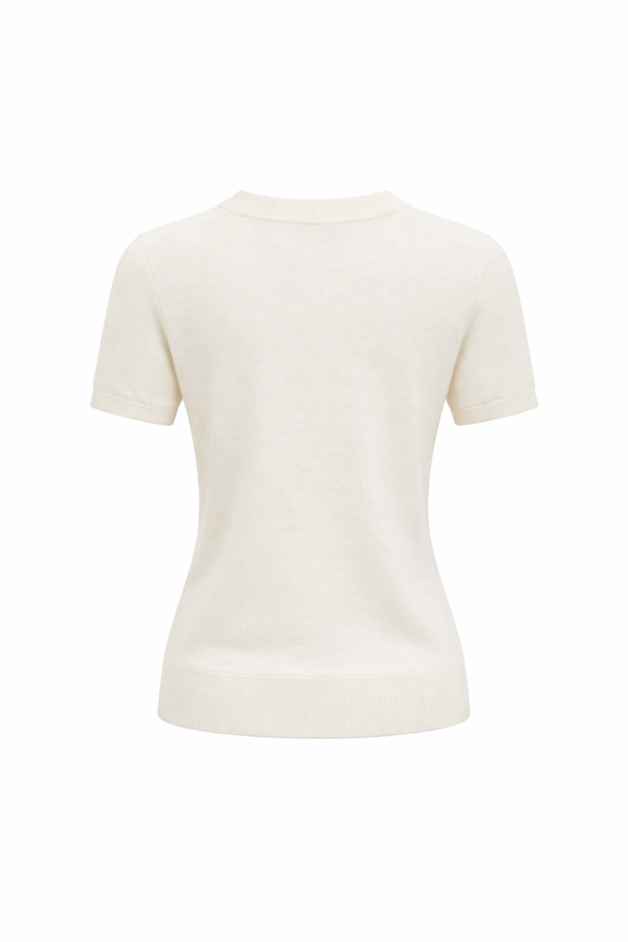 Strickshirt aus Merinowolle in Off White