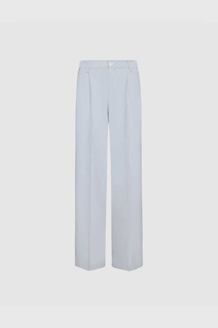 Luxuriöse Hose aus leichter Schurwolle in Eisblau