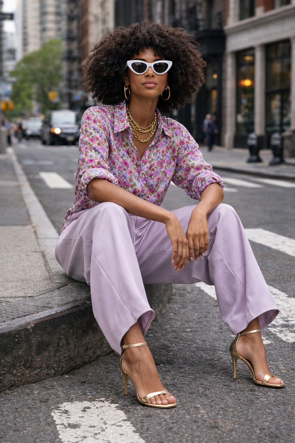 2026_Sommer_Boscana_Hose_Luxerioese-Hose-aus-leichter-Schurwolle-in-Lavendel_Modelfoto_Streetstyle_2