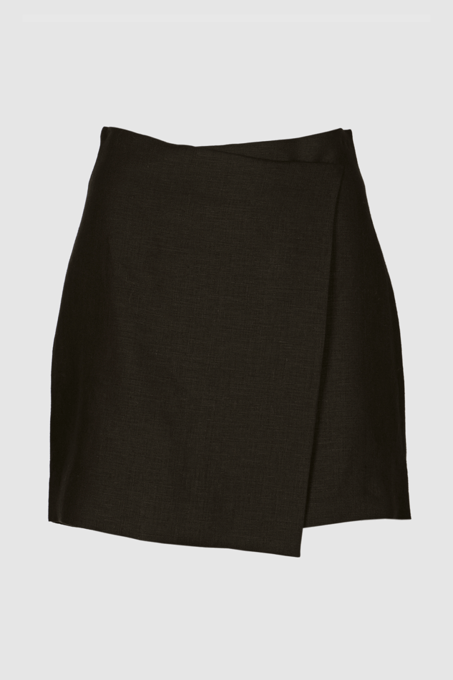 Minirock aus Leinen in Schwarz