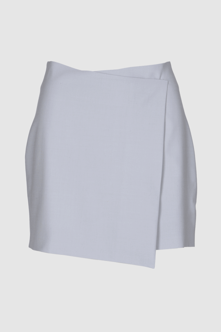 Minirock in Hellblau aus Schurwoll-Mix