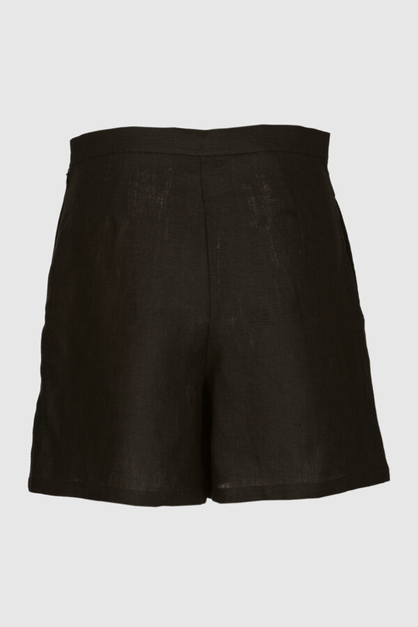 Minimalistische Leinen-Shorts in Schwarz – Eleganz trifft auf Komfort – Bild 5