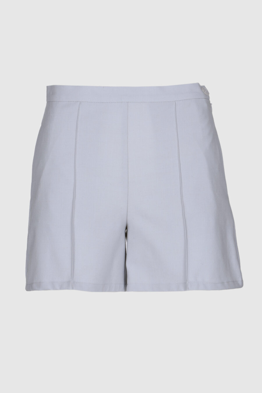 Shorts, kurze Hose, blau-grau, anliegend, Schurwolle