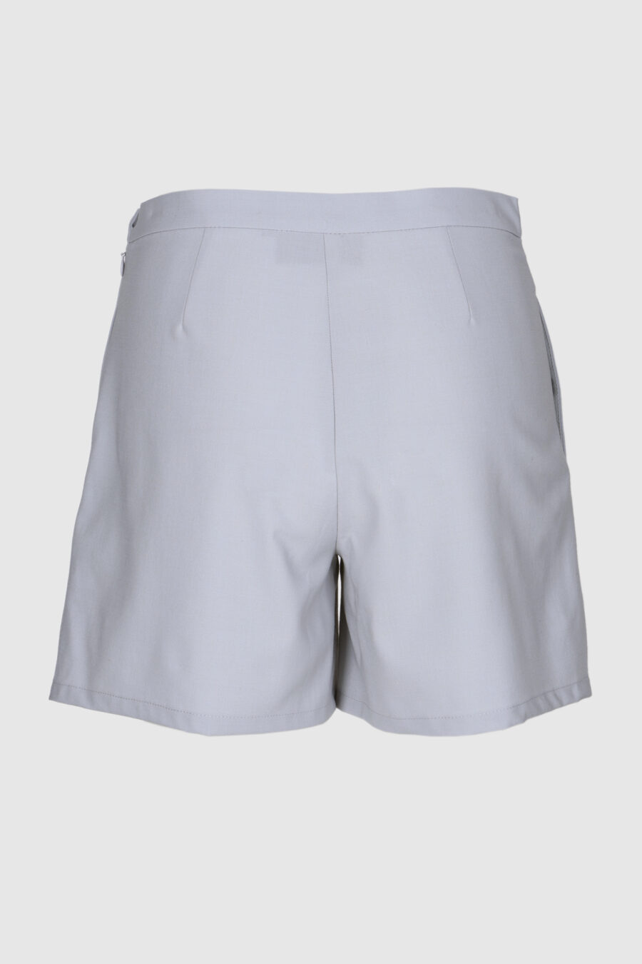 Shorts, kurze Hose, blau-grau, anliegend, Schurwolle