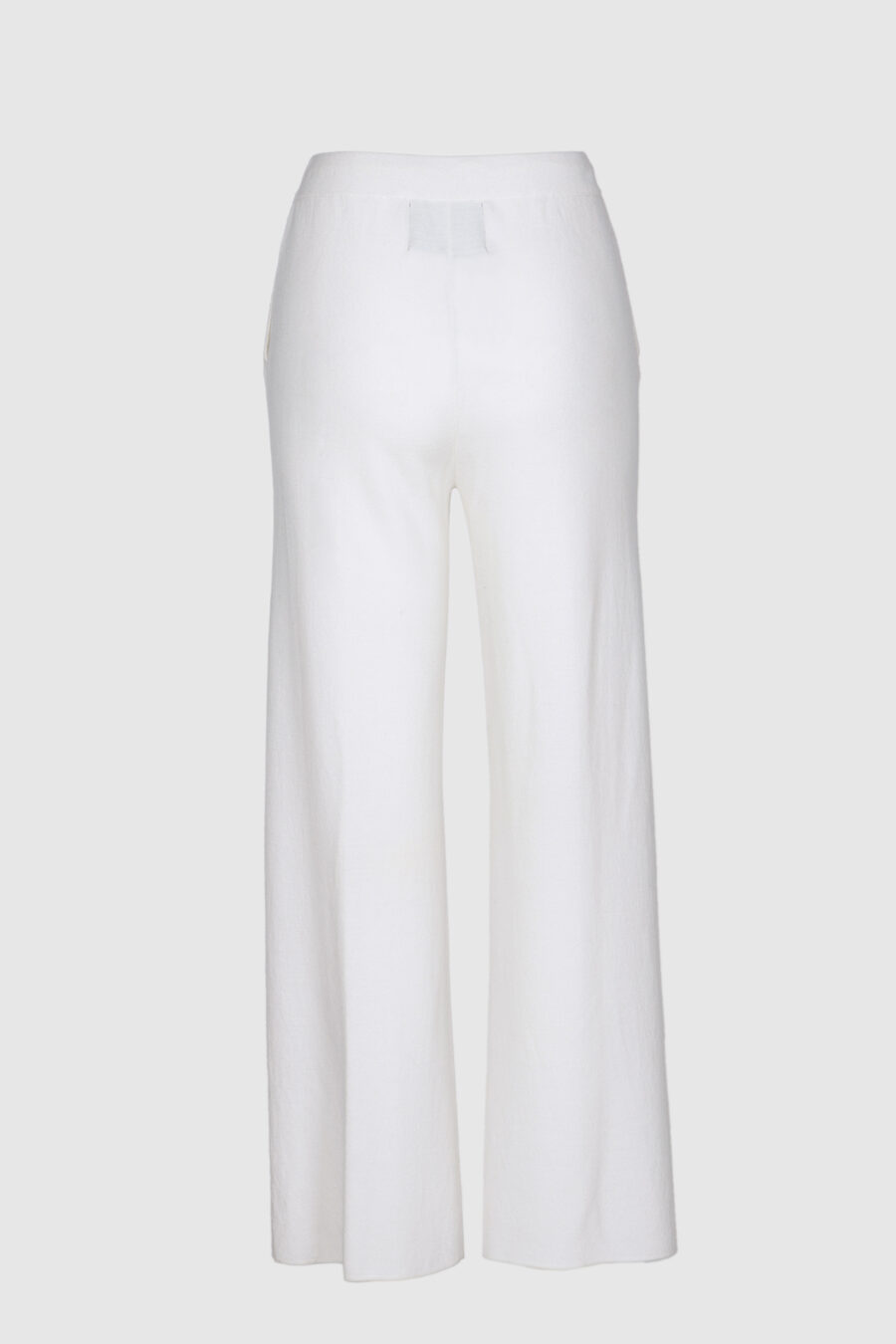 Strickhose aus leichter Merinowolle mit Kordel in Weiss