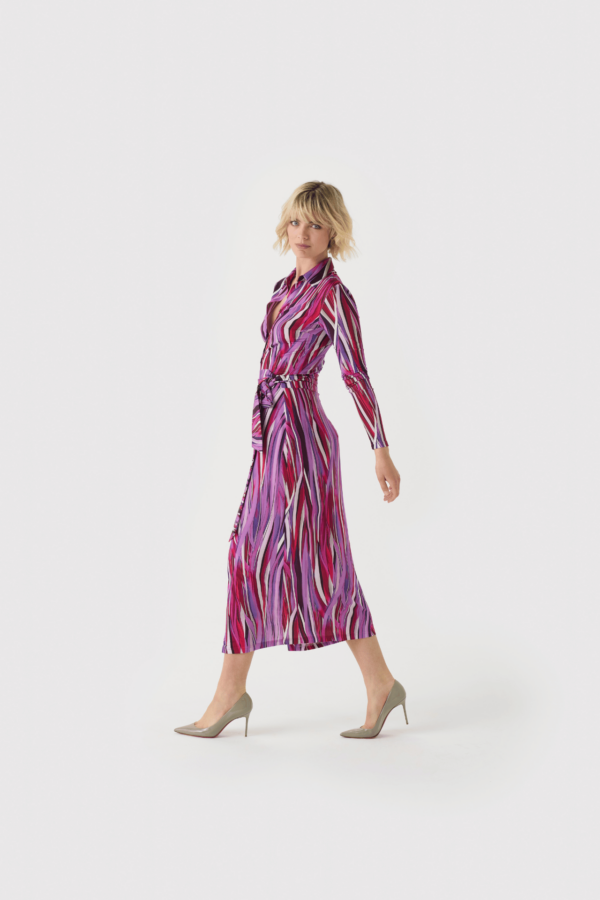 Bluse in einem Rot-Lila Print – Bild 3