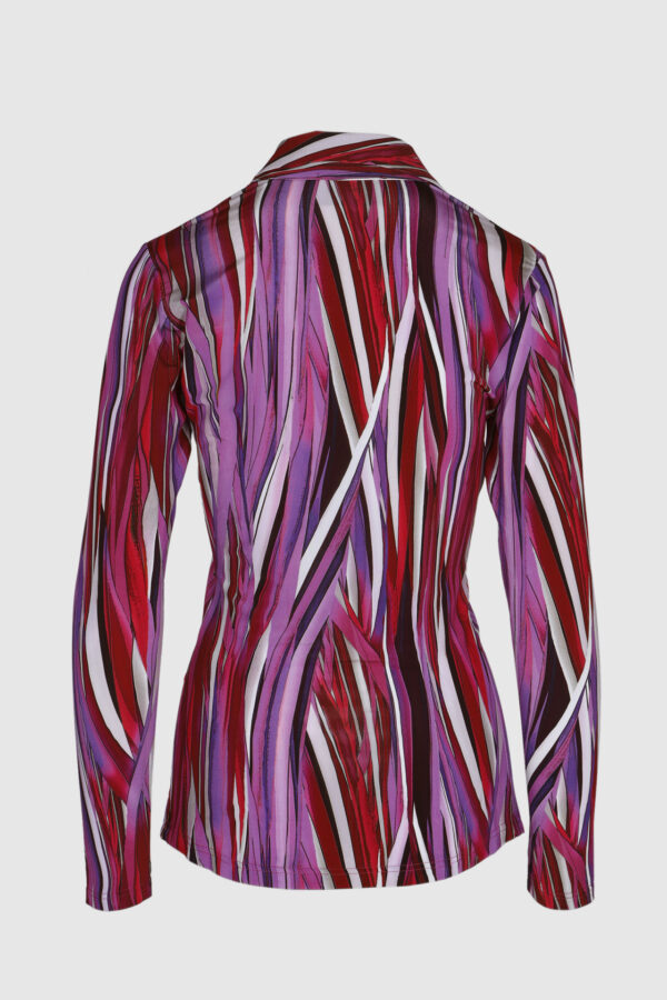 Bluse in einem Rot-Lila Print – Bild 4