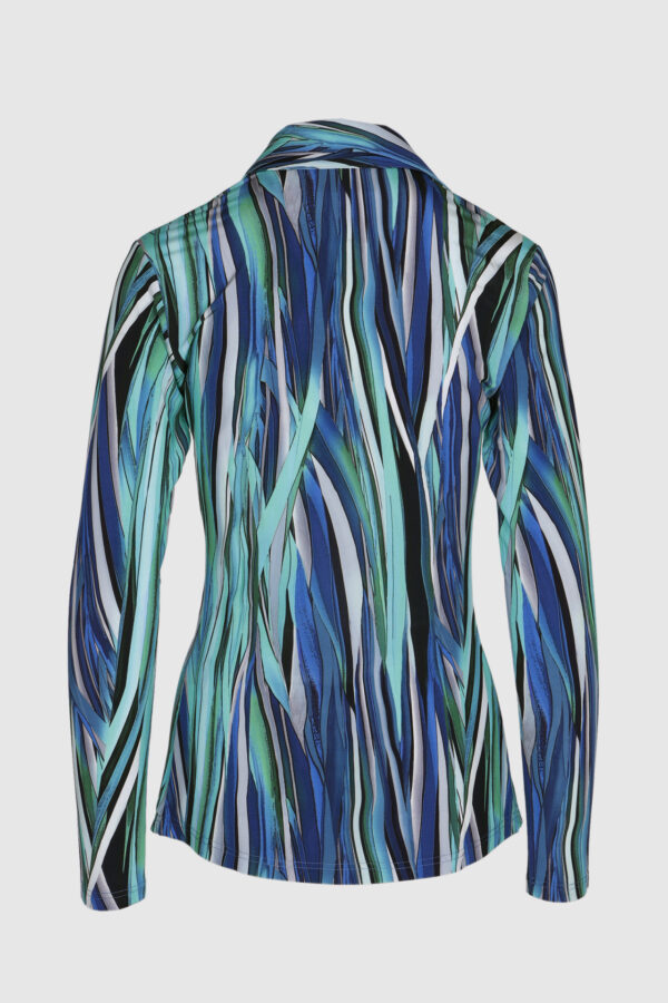 Bluse im Blau-Grün Print – Bild 3