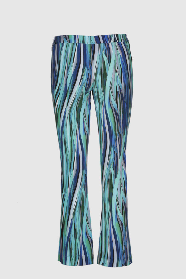 Hose in einem Blau-Türkis Print – Bild 4