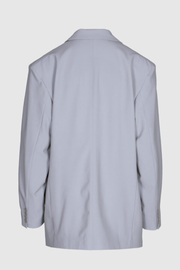 Oversize Blazer aus Schurwolle in Blau-Grau – Bild 6