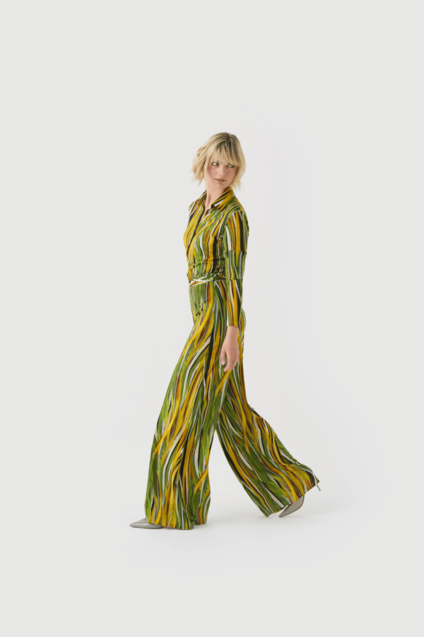 Bluse im Gelb-Grün Print – Bild 5