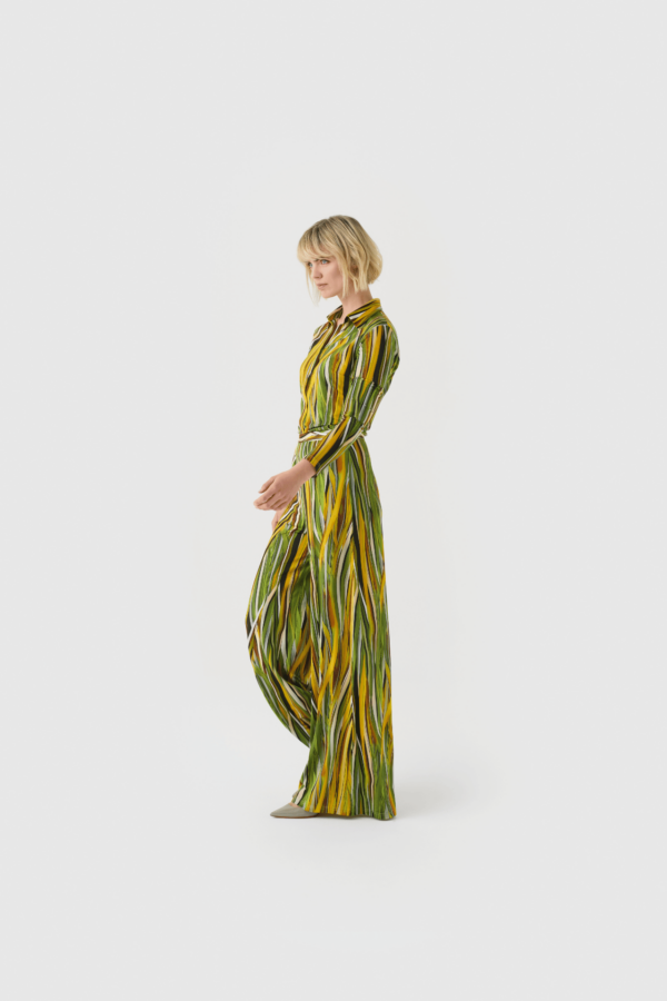 Bluse im Gelb-Grün Print – Bild 3