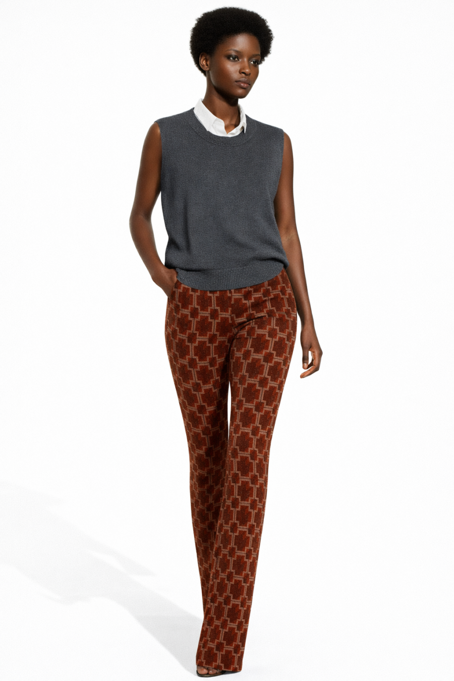 Kaschmir-Vestover in Grau