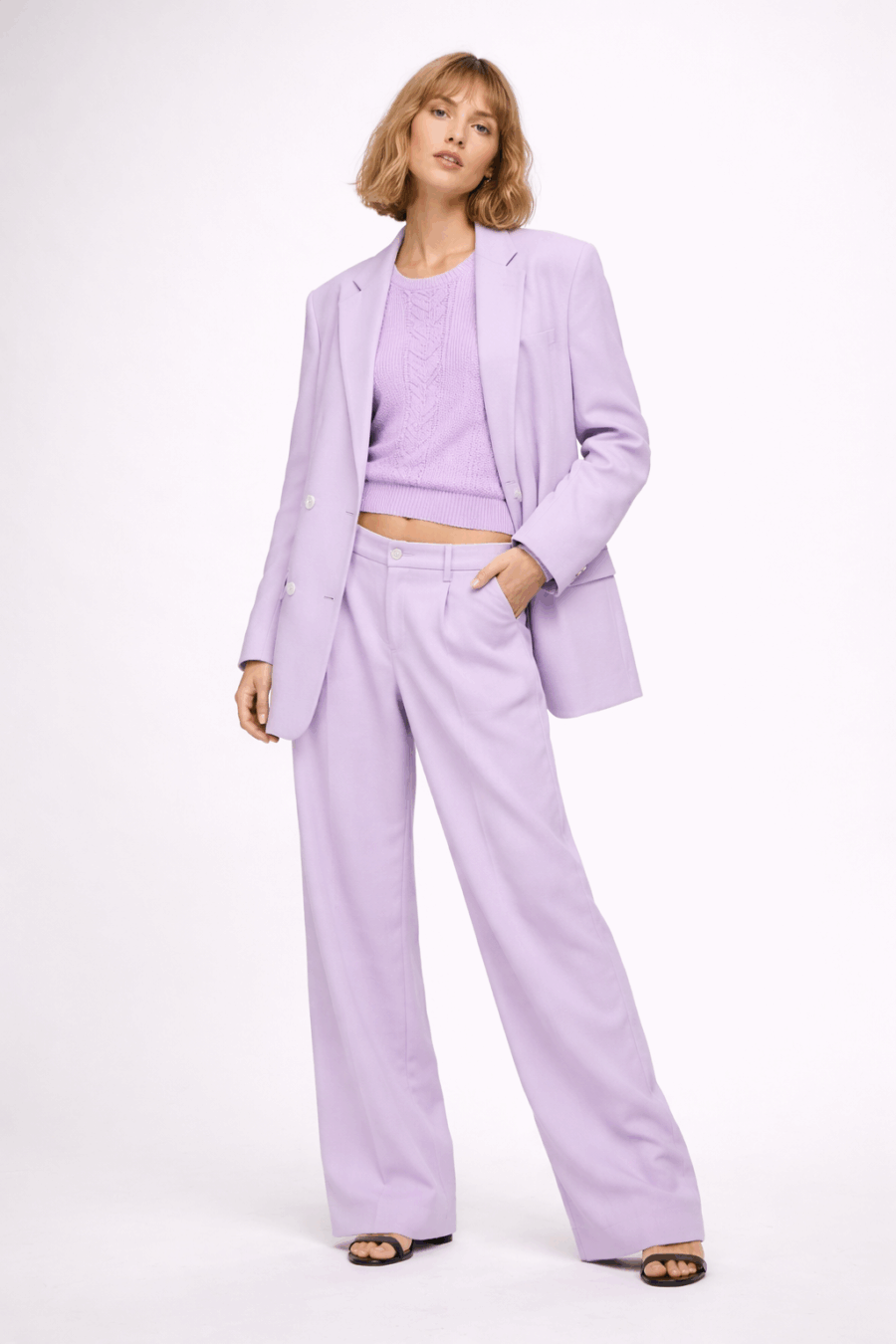 Damenblazer, lila, lavendel, Oversized Blazer