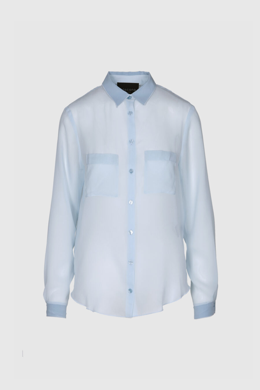 Leichte Seidenbluse aus transparenter Seide