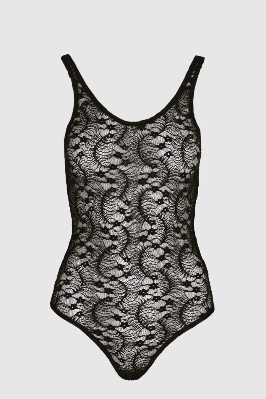 Body, tiefer Rücken, ohne Knopfverschluss, schmale Träger, schwarze Spitze, Manufaktur Boscana GmbH, Leipzig