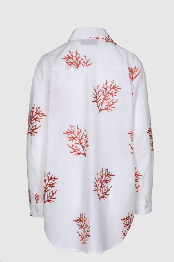 Oversized Bluse aus Baumwolle bestickt – Bild 2